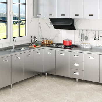 Jieyunmao customized integrated stainless steel cabinet, stove and cabinet, main picture