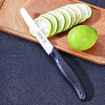 Bar soul bar soul lemon slicing knife stainless steel serrated knife paring knife wine knife decoration slicing fruit knife serrated lemon slicing knife 22cm