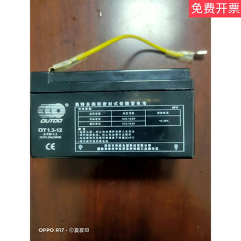 Fanhai sanjiang combustible gas fire alarm controller fire wall-mounted host emergency power supply backup battery ot1.3-12/12v1.3ah size 98*43