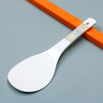 Red peony jingdezhen tableware set chinese gold-painted soup spoon household rice spatula ceramic spoon microwaveable rice soup spoon small daisy ceramic rice spatula 1 pack