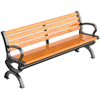 Shangliuxin park outdoor chair 1.5 meters anti-corrosion wood (1600 pounds) courtyard backrest bench leisure chair