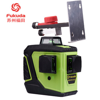 Fukuda wall-mounted meter 12-line green light level 3d all-round mud wall meter high-precision automatic anping line meter blue light level (dry and lithium dual-use) green light 12-line + wall bracket