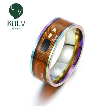 Smart ring black technology ring chip nfc smart ring wearable smart hand colorful, no. 9