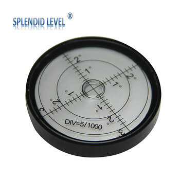 Metal universal level bubble high-precision level bead level with strong magnetic level ruler round level multi-model 60*12mm silver shell green water 330 points magnetic