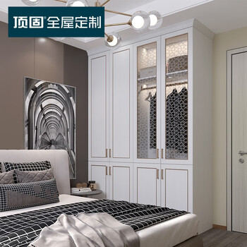 Dinggu whole house customized wardrobe solid wood bedroom european style wardrobe glass door wardrobe dining room cabinet wine cabinet living room wall storage cabinet locker copenhagen series reservation deposit