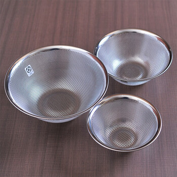 Soriyanagi imported from japan household 304 stainless steel egg-beating basin, cooking basin, drain basin drain mesh and basin baking utensils, drain basin 19-27 three-piece set