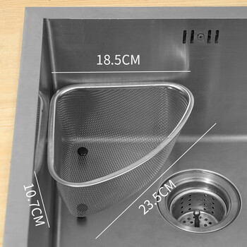 Jiqian sink filter, kitchen garbage filter, sink drain basket, sink artifact, kitchen waste drain, stainless steel - large (multi-purpose/vegetable and fruit cleaning)