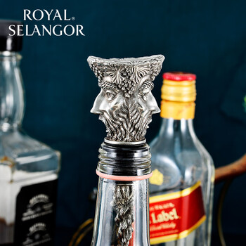 Royal selangor (royal selangor) bacchus series yuan hong recommends tin handmade red wine wine bottle stoppers bacchus bottle stoppers