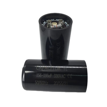 330v156-186uf/mfd refrigerator freezer compressor film starting capacitor pin with resistor 156-186uf/mfd45*85