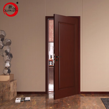 Oppein solid wood door bedroom door interior door kitchen door water-based paint door 7z red walnut log mao craft sound insulation 7201z opma