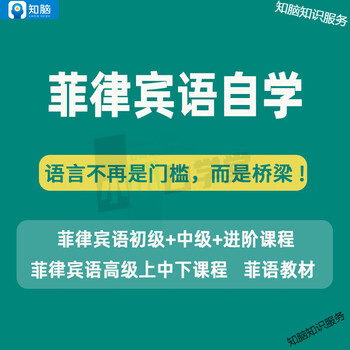 Basic filipino self-study video courses from entry to mastery, a complete set of textbooks on common daily travel phrases, filipino tutorials, and online disk delivery