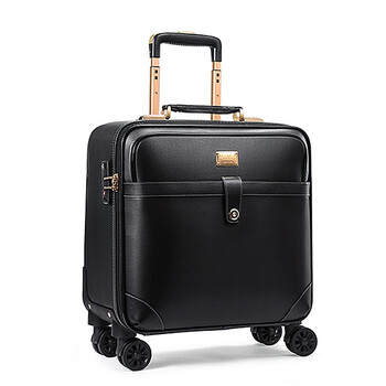 Minlubaoluo business luggage trolley case men's aircraft wheel luggage men's suitcase women's password boarding case mother box black horizontal 20 inch can be boarded
