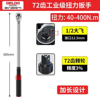 Delixi torque wrench high-precision torque kilogram wrench fixed torque adjustable spark plug auto repair wrench