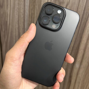 Simple matte iphone15 mobile phone case 14promax apple 15pro anti-fall 12/13pm protective cover for men and women transparent anti-fall case iphone15 black border transparent back