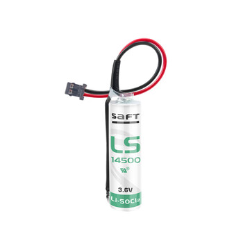 Guangshu driver battery french saft ls14500 aa 3.6v plc industrial control equipment lithium battery black small plug