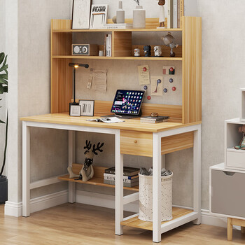 Yameile computer desk bookshelf integrated home study bedroom table simple drawer desk study table student writing desk
