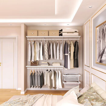 Midas fanluo 1.9-meter bedroom wall-mounted wardrobe and cloakroom small apartment custom cabinet walk-in wall storage combination 1.9-meter wide wardrobe plan 3 (installation included)