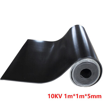 Yixinxing 10kv high voltage insulating mat insulating rubber mat carpet 1m*10m*thick 5mm black 1 piece