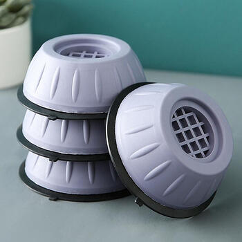 Midea universal little swan is suitable for washing machine base, universal tripod bracket, fully automatic roller foot pad, anti-slip and shockproof pad, high chair table fixed pad, washing machine foot pad, 4 pack (just use one washing machine)