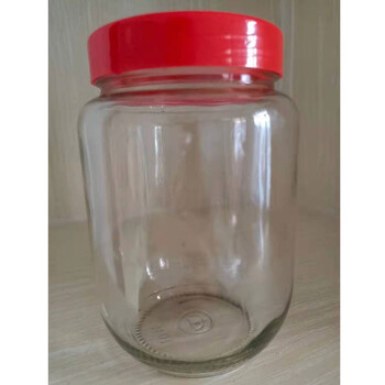 Fanji empty bottle glass bottle, high temperature resistant, retortable, large-capacity sealed tank, storage tank, round bottle, storage bottle, glass bottle, 6 1000 ml round bottles