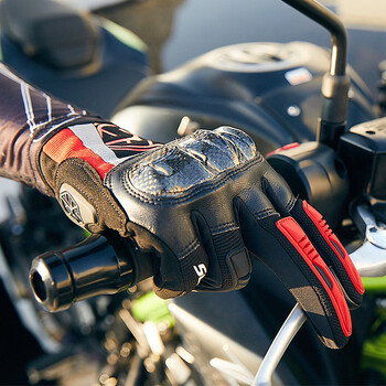 Scoyco motorcycle riding gloves four-season racing motorcycle carbon fiber anti-fall touch screen men's skylark mc122 (red) s