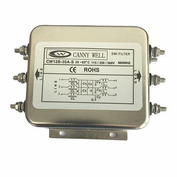 Cannywell380v filter cw12b 6a 10a 20a 30a 40a three-phase 50a power supply s ling cw12b-60a-s current 60a three-phase three-wire
