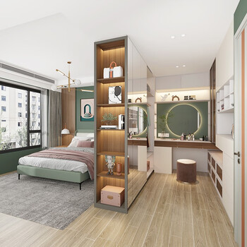 Oppolia wardrobe customization, light luxury and simple bedroom flat door wardrobe wardrobe, cloakroom glass door wardrobe, whole house customization, customization fee, actual payment can be deducted from the equal amount of payment