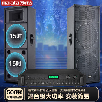 Wanlida outdoor audio set small and medium-sized performance stage wedding full-frequency high-power ktv bar speaker equipment dual 15-inch audio set + amplifier