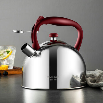 Maxcook 304 stainless steel kettle, one-touch lid opening, automatic beeping when water boils, suitable for gas induction cookers, random colors, optional capacity of 3-5l, 4l zinc alloy durable spout (for about 3-5 people)