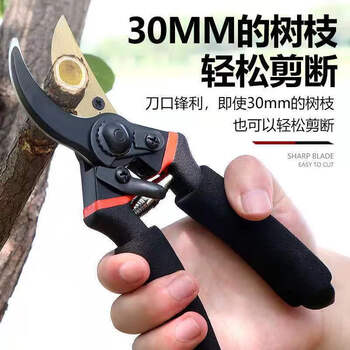 Reliance on pruning branches, scissors, flower shears, garden fruit tree pruning shears, gardening scissors, scissors tools, fruit-picking peppercorn tools, rubber-coated pruning shears