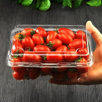 Qincheng disposable fruit box 500g 1kg fruit packaging box strawberry kumquat packaging box with lid plastic box fruit box 500m 50 pieces (about 1kg)