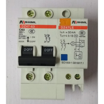 Shanghai meilan leakage protector shml dz47-63 dz47le leakage circuit breaker leakage switch 32a 2p