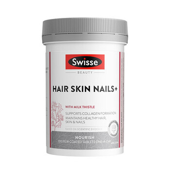 Swisse collagen tablets for hair care, skin care and nail care, blood orange nourishes the skin, nourishes qi and blood, maintains healthy nails, hair and skin, imported from australia, skin care and nail care, collagen tablets 100 tablets*1 bottle