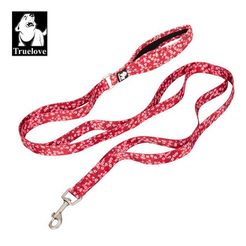Truelove pet dog leash chain dog walking rope supplies artifact small dog outing leash safety explosion-proof punch floral red m (width 2cm, length 140cm)