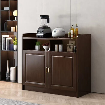 Chen fei furniture solid wood sideboard living room cupboard tea cabinet wine cabinet kitchen cabinet storage multifunctional storage cabinet simple 0.8 meter rosewood color