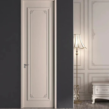 Nine-core wooden door bedroom door interior door cream style light luxury style simple and elegant reactive calcium wood door f100