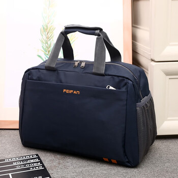 Weinarden portable travel bag men's large-capacity luggage bag casual sports fitness bag business trip travel bag dark blue