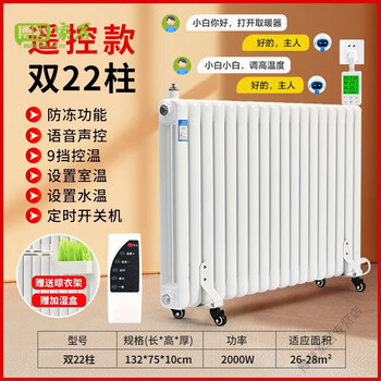 Jia xiaoyou, the preferred german brand, fuyike water and electricity heating all-in-one machine plus water and electric heater, water and electric radiator mobile smart model - double 22 columns (heating 20-28 square meters)