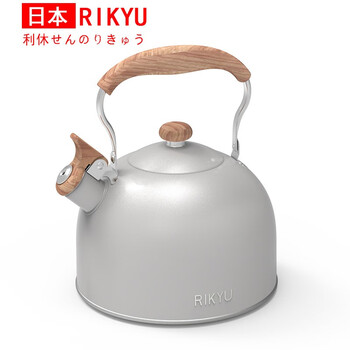 Rikyu japanese rikyu kettle food stainless steel 2.5l whistle teapot gas induction cooker universal hot water kettle 2.5l special porcelain for induction cooker tk250 rice white 2.5l