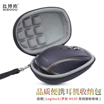 Bibo is suitable for logitech m330 m320 m280 wireless small mouse bag portable storage box hard shell protective cover mouse box storage organization protective cover accessories