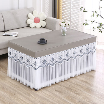 Electric stove cover pu leather table cover electric heating stove table cover rectangular mahjong table leather cover grilled stove grill leather cover chimney color - large yarn 75*140*65cm high