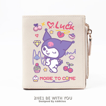 Frocat kuromi kuromi cute cartoon japanese style ins style niche high-looking student wallet card holder two-in-one female off-white kuromi skull cherry