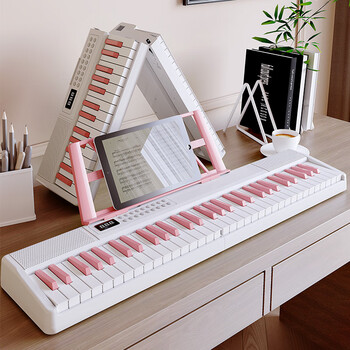 Original foldable electronic piano 61-key power electronic piano portable electric piano for beginners and professional alternative to hand-rolled piano folding model 61-key standard version official standard configuration