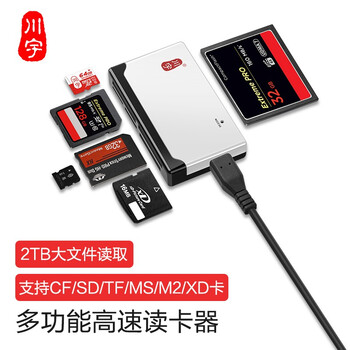 Chuanyu multifunctional high-speed card reader supports sd/tf/cf/xd/ms/m2 slr camera mobile phone card driving recorder storage memory card