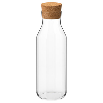 Cold water bottle 365 tempered glass water bottle with lid and cork cold water bottle large capacity cold water bottle cold water zh transparent glass cork 1000ml
