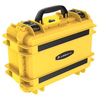 Jueshimei protective box safety box photographic equipment box precision instrument box equipment box trolley box slr camera protective box waterproof and moisture-proof box tool box back box yellow suitcase + upper layer of wavy cotton + lower layer of plaid cotton