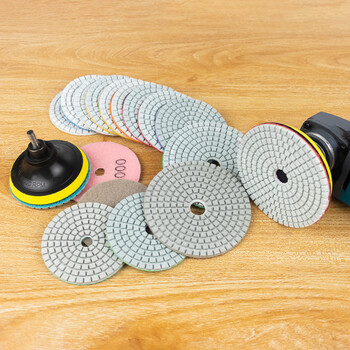 Qiniu qiniu diamond water-grinding sheet stone polishing sheet marble granite tile quartz stone angle grinder polishing sheet 4 inches 2 pieces 6000 mesh