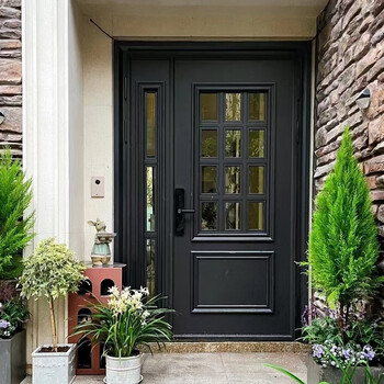 Jrb jiaruibao anti-theft double door ventilation door rural community villa fingerprint lock door double door stainless steel entrance door double door style 5