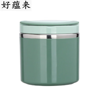 Zunqi soup cup, breakfast cup, porridge cup with rice, porridge and soup, stainless steel lunch box, lunch box, office worker, student, portable with lid, 630ml green