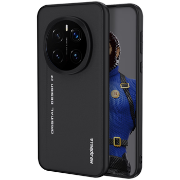 99% new mr. blue monkey suitable for honor magic7pro mobile phone case magic7pro protective case plain leather light luxury anti-fingerprint anti-fall protective case velvet black